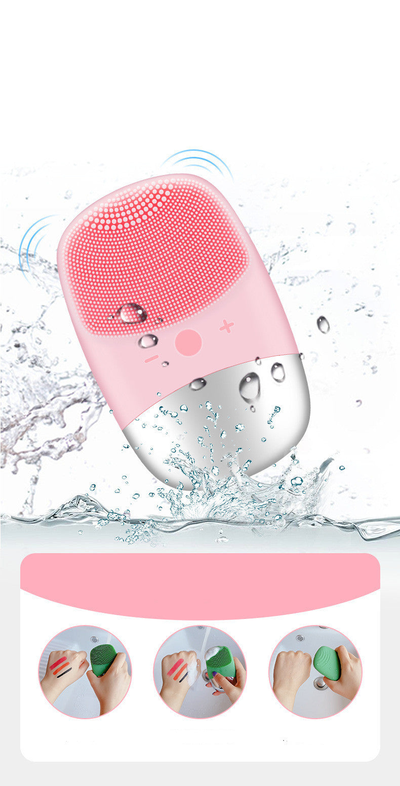 Mini Silicone Electric Face Cleansing Brush Electric Facial Cleanser Facial Cleansing Brush Skin Massager Skin Care Tools Mini Silicone Electric Face Cleansing Brush Electric Facial Cleanser Facial Cleansing Brush Skin Massager Skin Care Tools